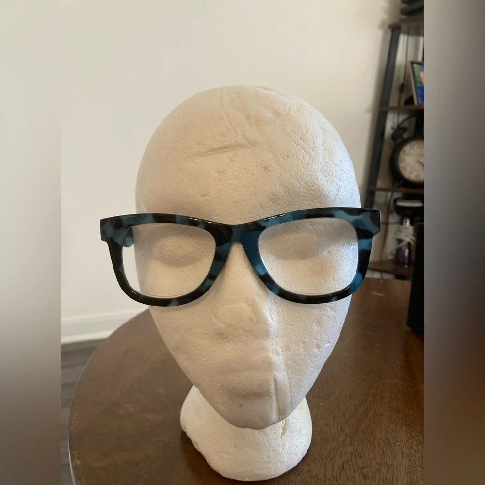 Betsey Johnson Blue Tortoise Lisa Readers Retro Cateye +2.00